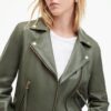 Leather Green Motorcycle Jacket
