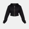 womens-black-slim-fit-style-bell-bottom-zipper-hoodie
