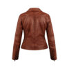 Slim Fit Brown Genuine Leather Jacket Womens