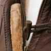 Women's Brown Sheepskin Duffle Coat With Hood