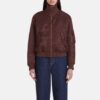womens-maroon-cropped-leather-bomber-