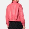Womens Pink Leather Jacket