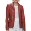 womens-red-leather-blazer-jacket