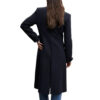 Womenâ€™s Navy Blue Long Wool Coat