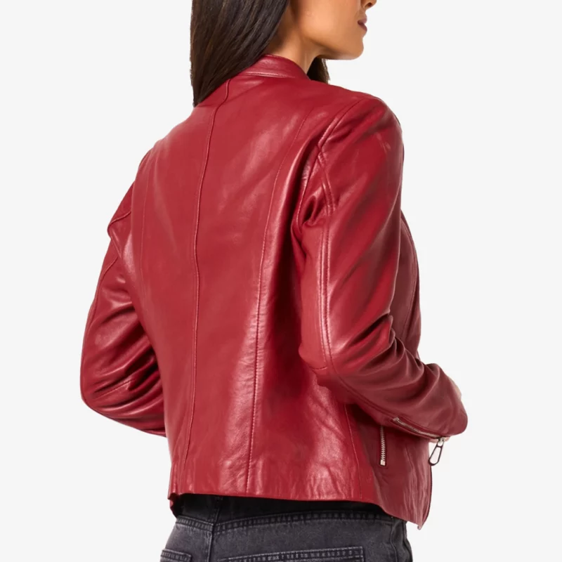 AmandaArcuri Sheriff Country S01 Skye Red Leather Jacket
