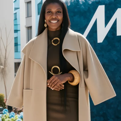 Bozoma Saint John On Brand with Jimmy Fallon Coat