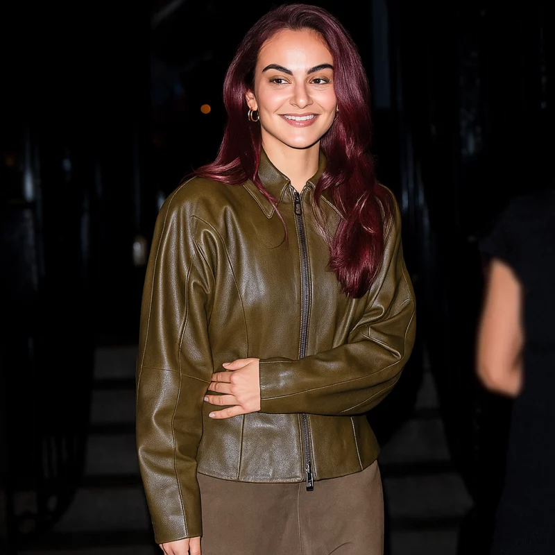 Camila Mendes 2025 Leather Jacket
