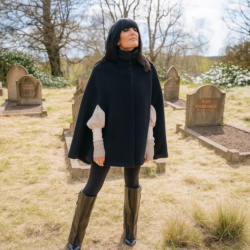 Claudia Winkleman The Celebrity Black Coat