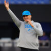 DetroitLions Jared Goff Grey Hoodie