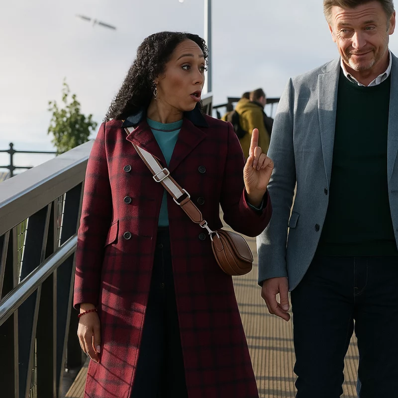 Haunted Harmony Mysteries Buried At C Tamera Mowry Plaid Coat