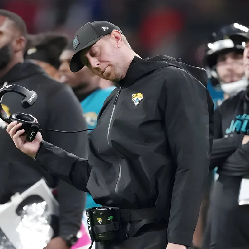 Jacksonville Jaguars Liam Coen Black Hooded Jacket