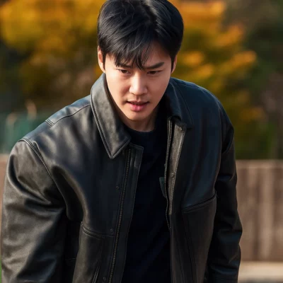 Jang Dong-yoon Queen Mantis Leather Jacket