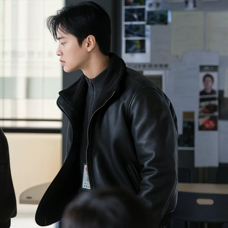 Jang Dong-yoon Queen Shearling Jacket
