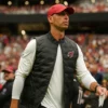 Jonathan Gannon Arizona Cardinals 2025 Black Puffer Vest