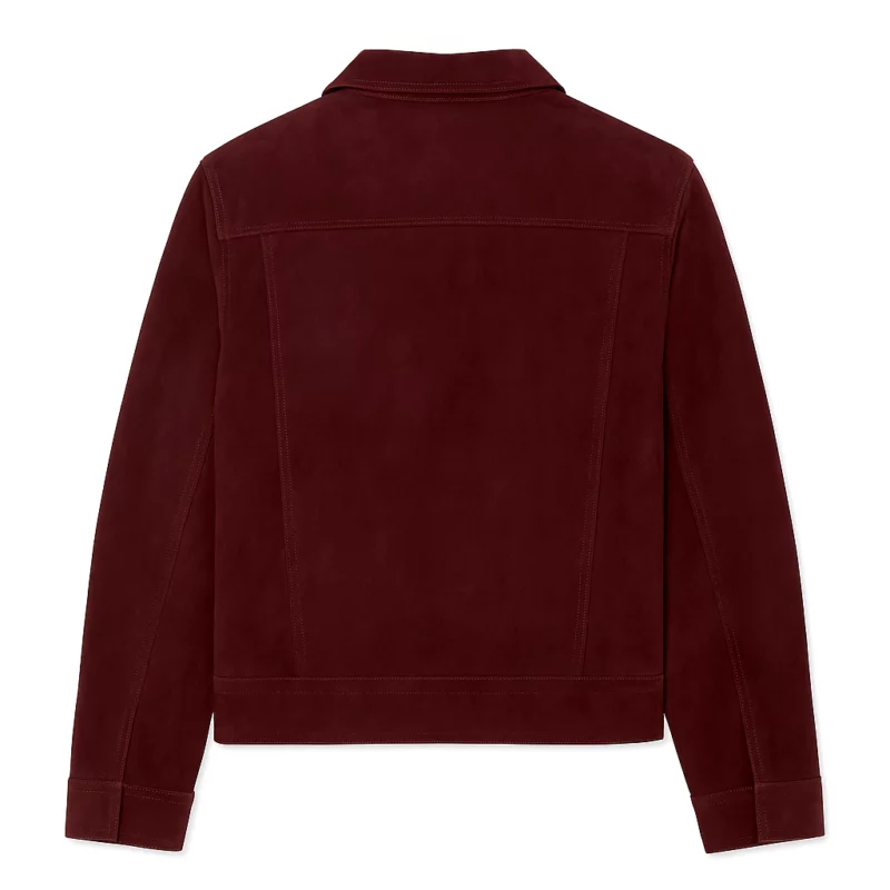 Justin Kelly Hudson and Rex S08 Jesse Mills Burgundy Suede Jacket
