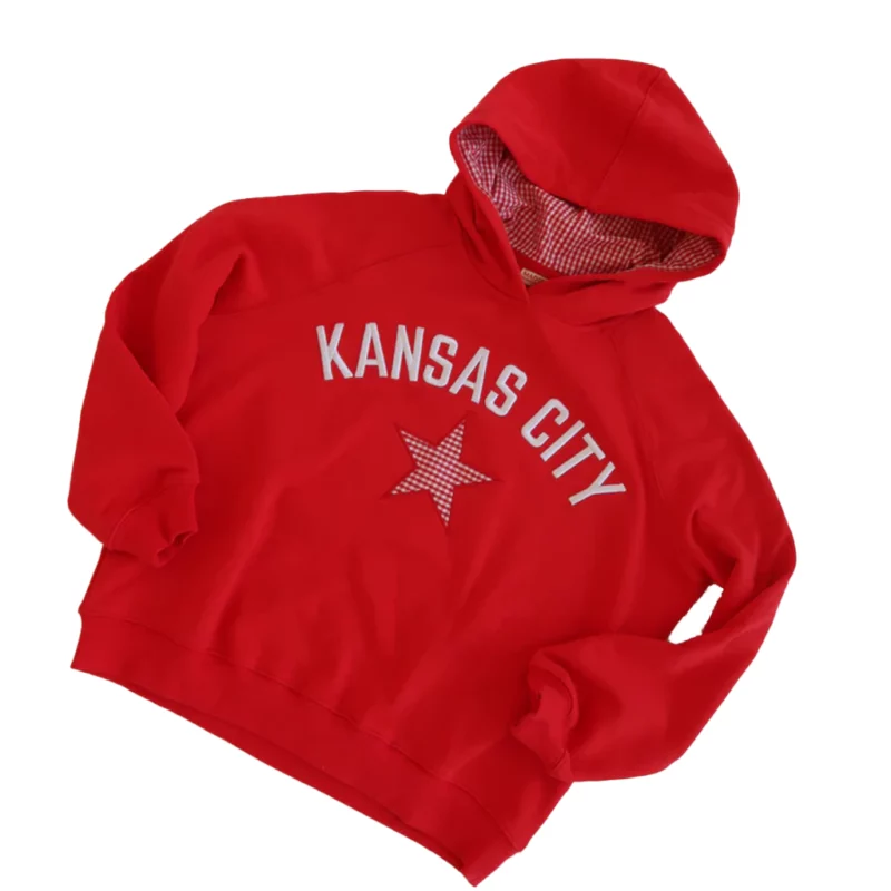 Kansas City Gingham Red Hoodie