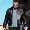 Kelce Chiefs Game Leather Jacket
