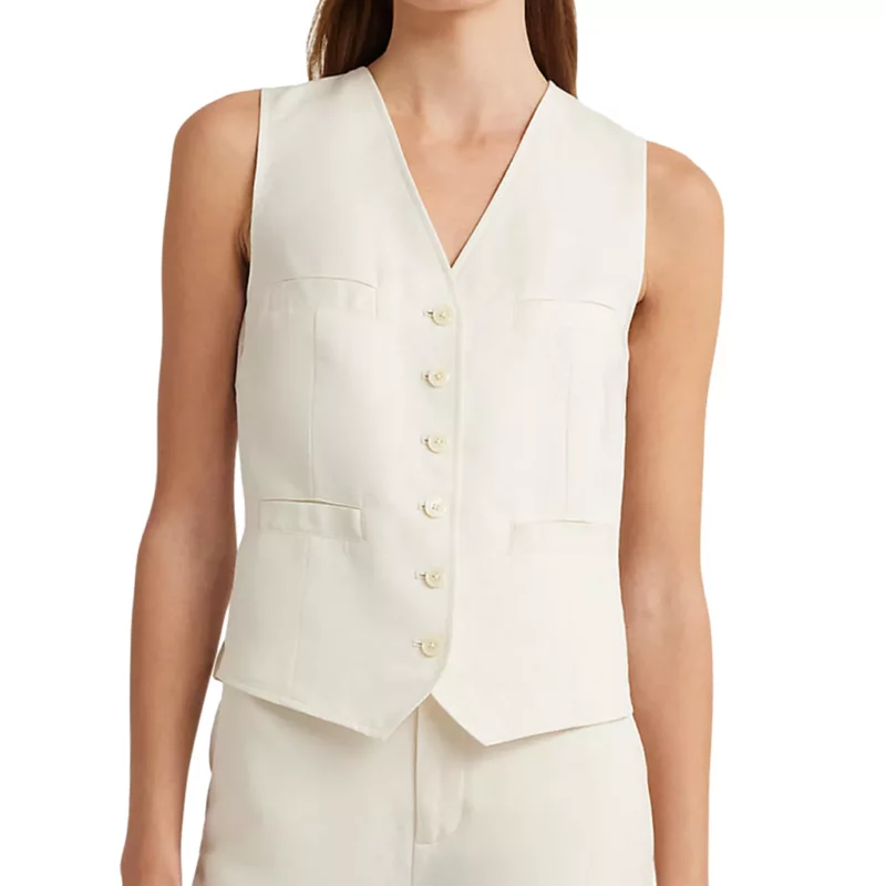 Madelaine Petsch Required White Vest