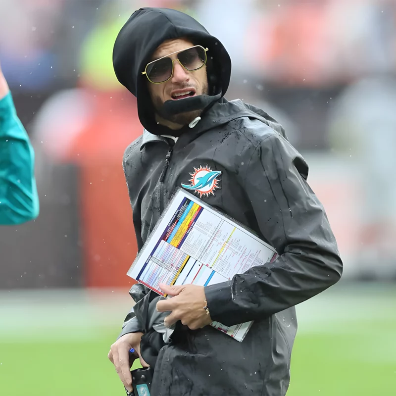 Mike Dolphins Black Hooded Jacket
