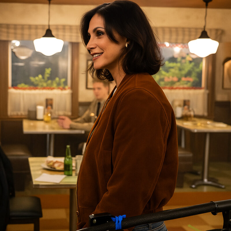Morena Baccarin Sheriff Suede Jacket