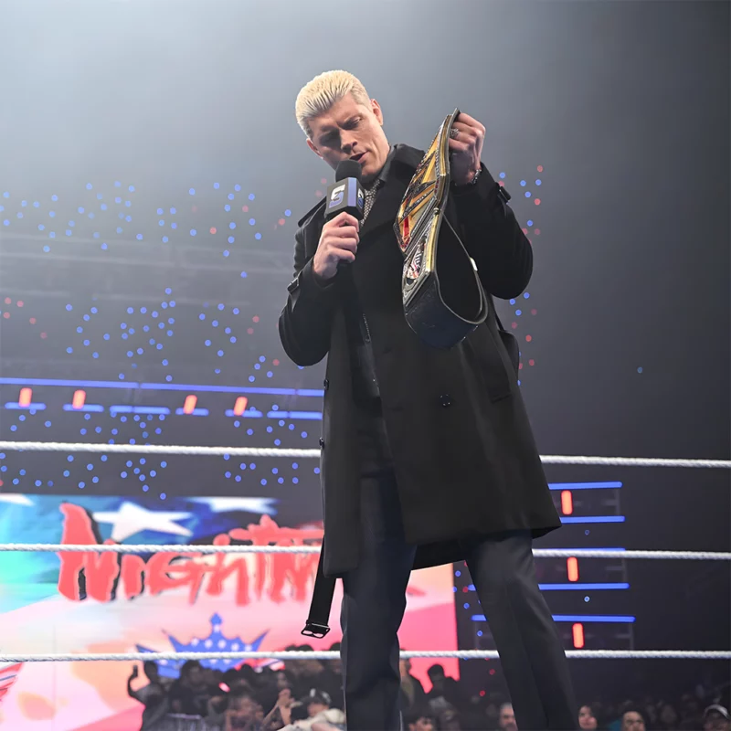Rhodes 2025 SmackDown Black Coat