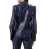 The Today Christine Romans Leather Blazer