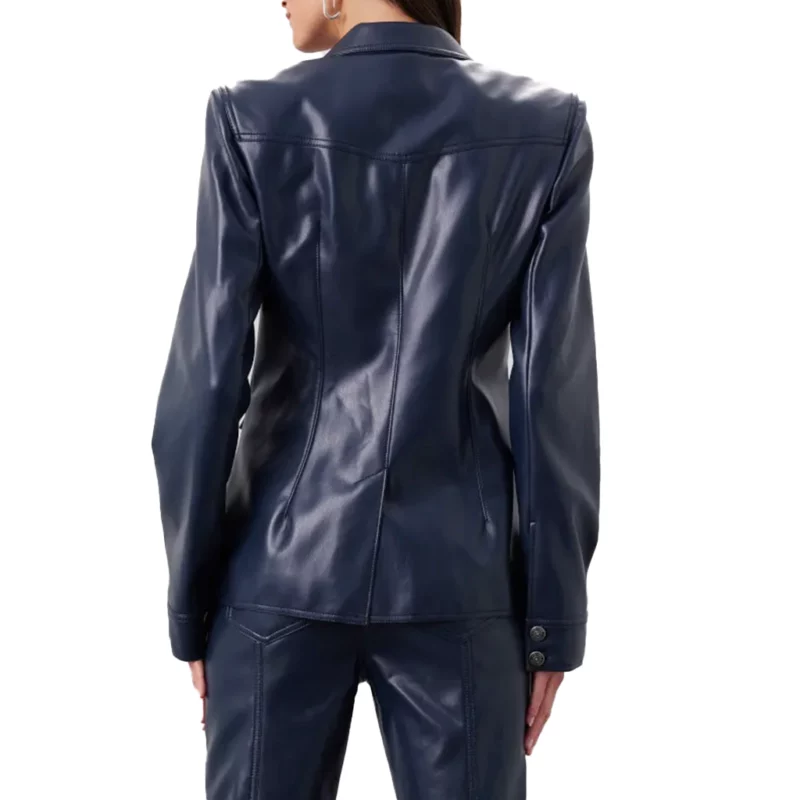 The Today Christine Romans Leather Blazer