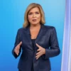 The Today Show Christine Romans Leather Blazer