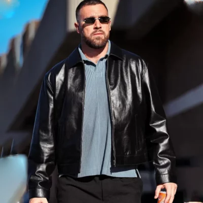 Travis Kelce Chiefs Game Leather Jacket
