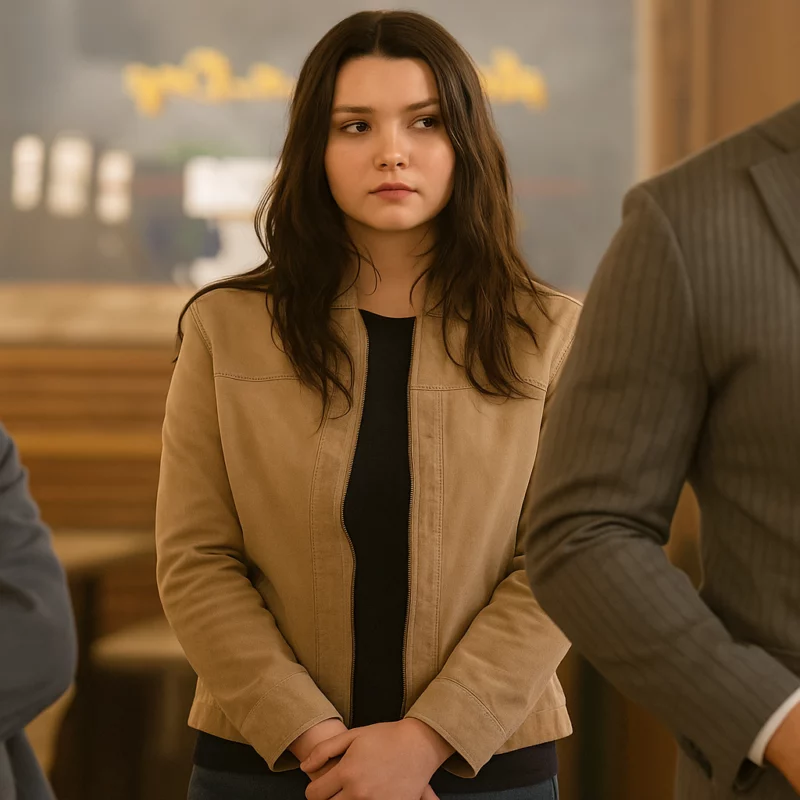 Amanda Arcuri Sheriff Country Brown Jacket