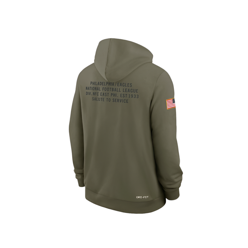 BACK Philadelphia Eagles Salute To Service Cam Jurgens Hoodie