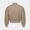 Brown Cropped Leather Jacket