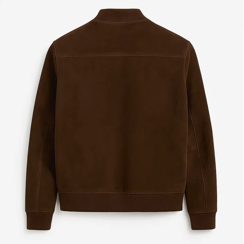 Bugonia Interview Jesse Plemons Brown Suede Jacket