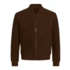 Bugonia Interview Jesse Suede Jacket