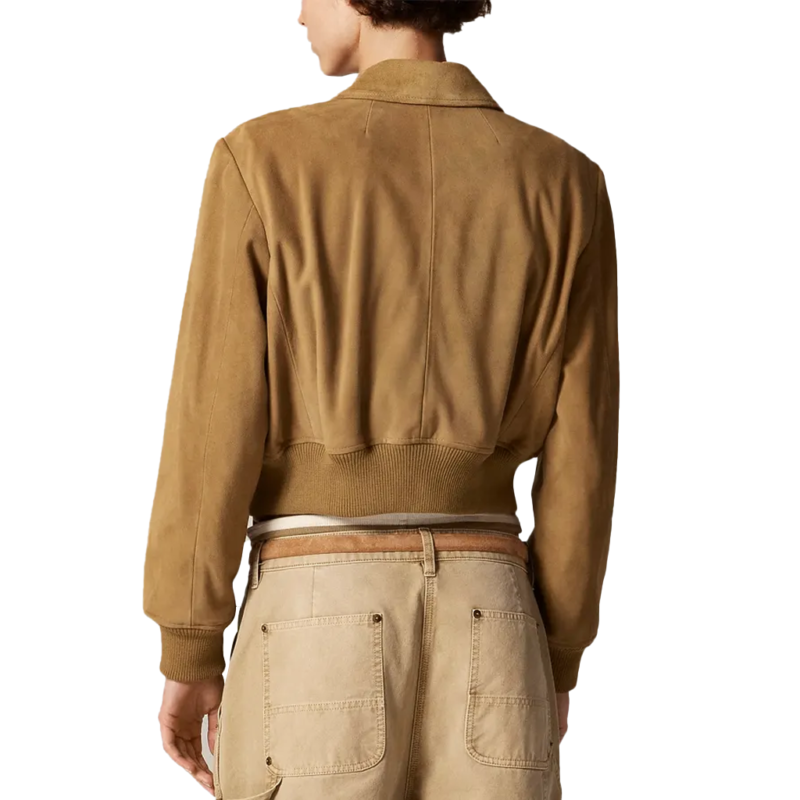 Chicago Fire S14 Stella Kidd Suede Jacket BACK