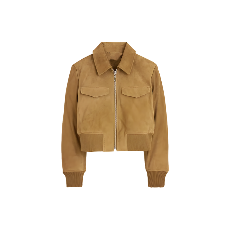 Chicago Fire S14 Stella Kidd Suede Jacket FRONT