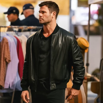 Chris Hemsworth Crime 101 Black Jacket