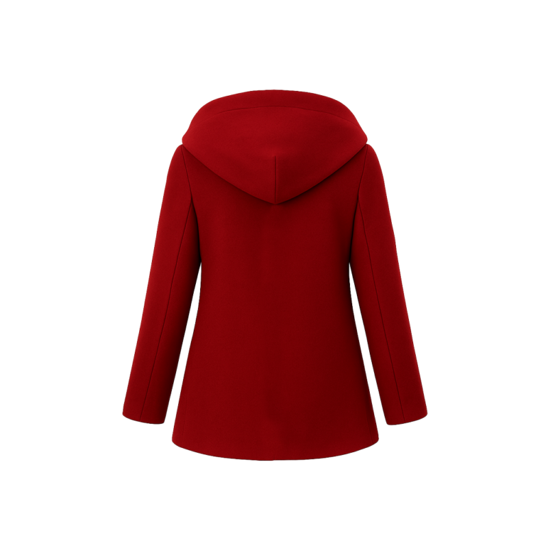Christmas On Duty Aleta Myles Hooded Coat BACK