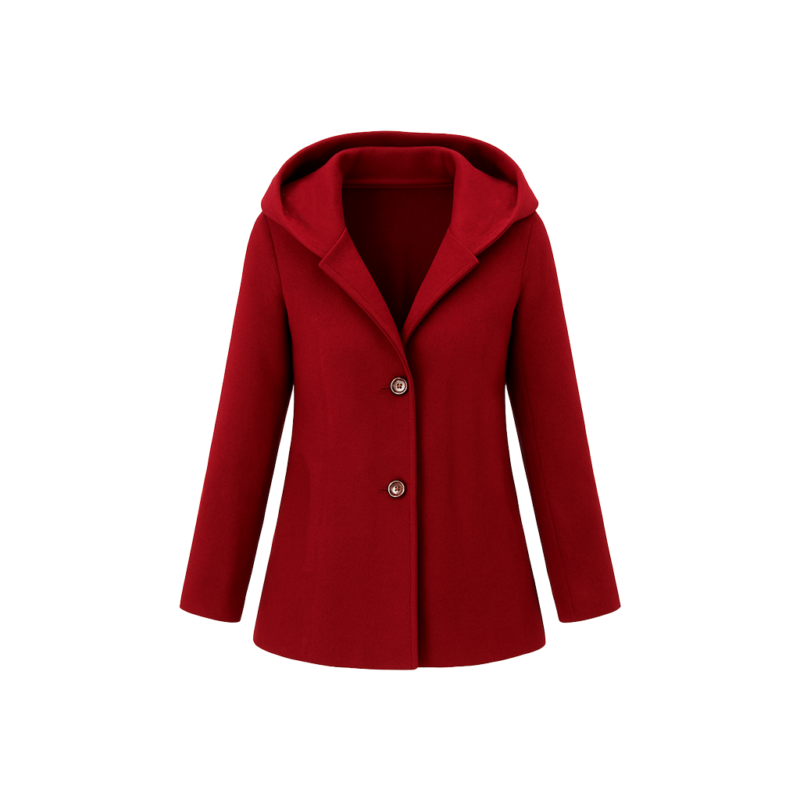 Christmas On Duty Aleta Myles Hooded Coat FRONT