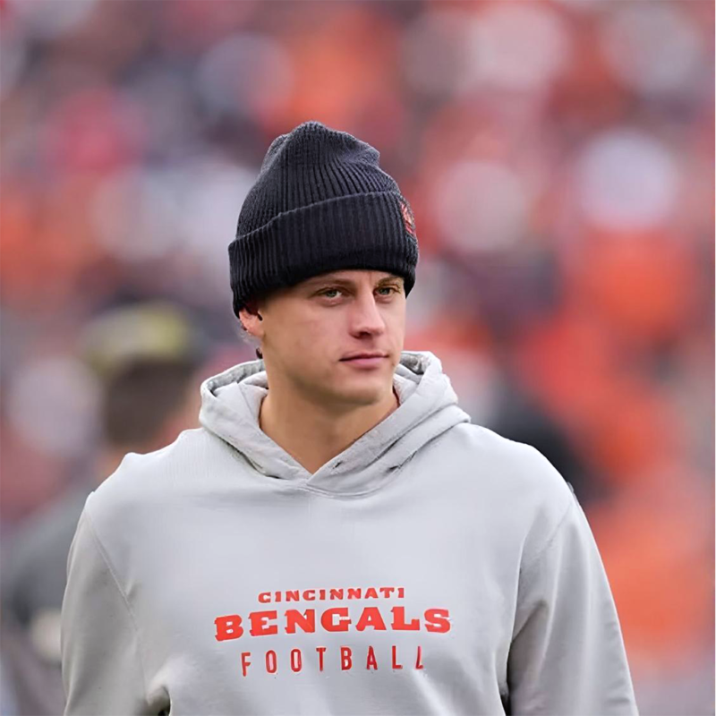 Cincinnati Bengals Sideline Joe Burrown Grey Hoodie
