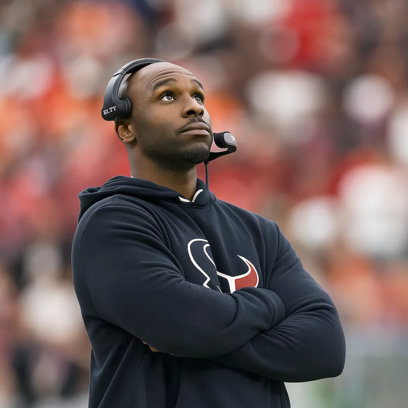 DeMeco Ryans Houston Texans Sideline Hoodie up