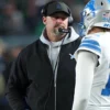 Detroit Lions Sideline Dan Campbell Black Jacket