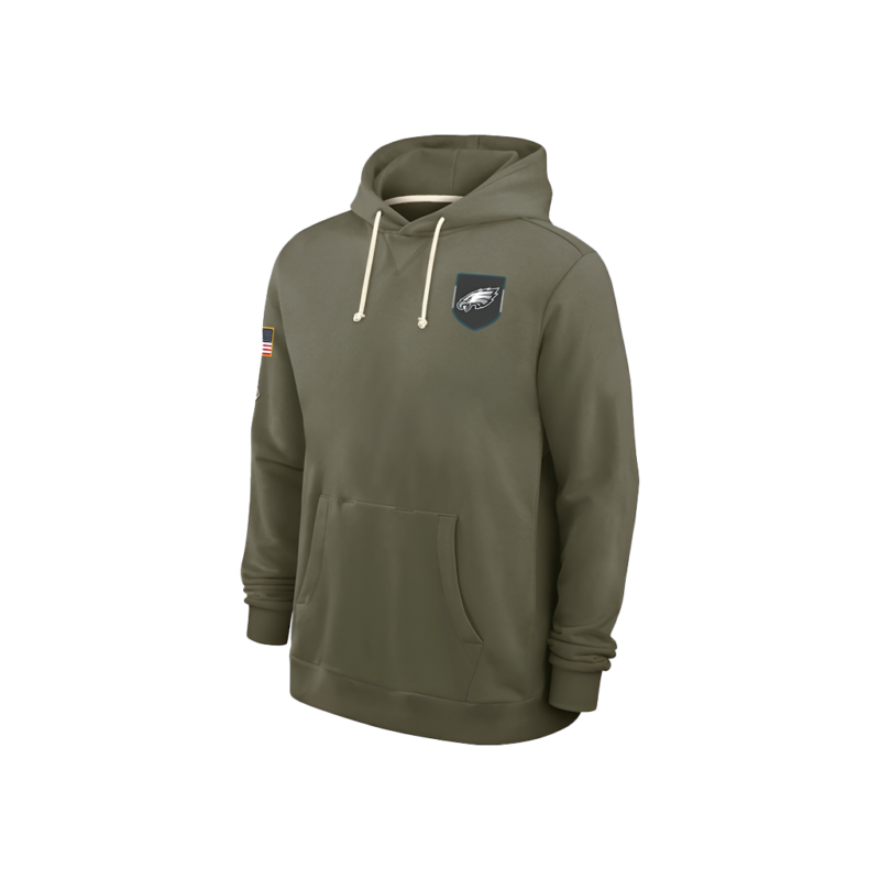FRONT Philadelphia Eagles Salute To Service Cam Jurgens Hoodie