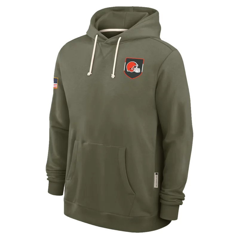 Front Cleveland Browns Salute to Service Dillon Gabriel Hoodie