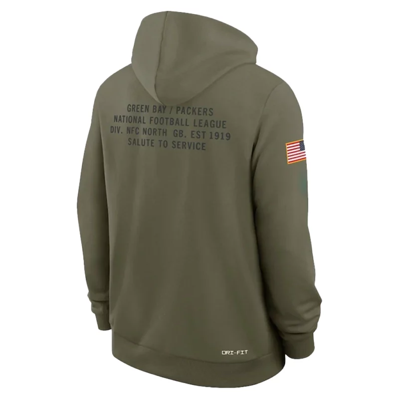 Green Bay Packers Salute to Service 2025 Hoodie