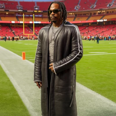 Gunna Monday Night Football Black Coat