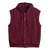 Jackson Die My Love 2025 Robert Pattinson Red Hooded Vest