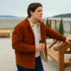 Justin Kelly Hudson and Rex Jesse Mills Maroon Jacket