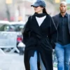 Kendall Jenner SoHo Black Wrap Coat