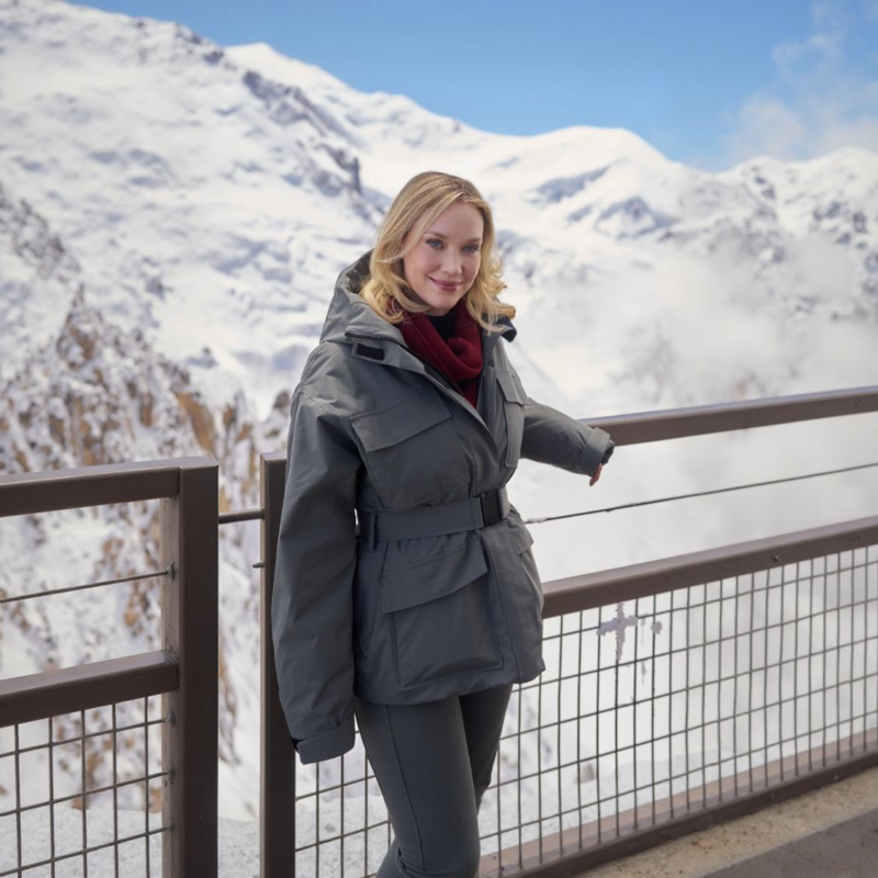 Laci J Mailey An Alpine Holiday Grey Jacket 3
